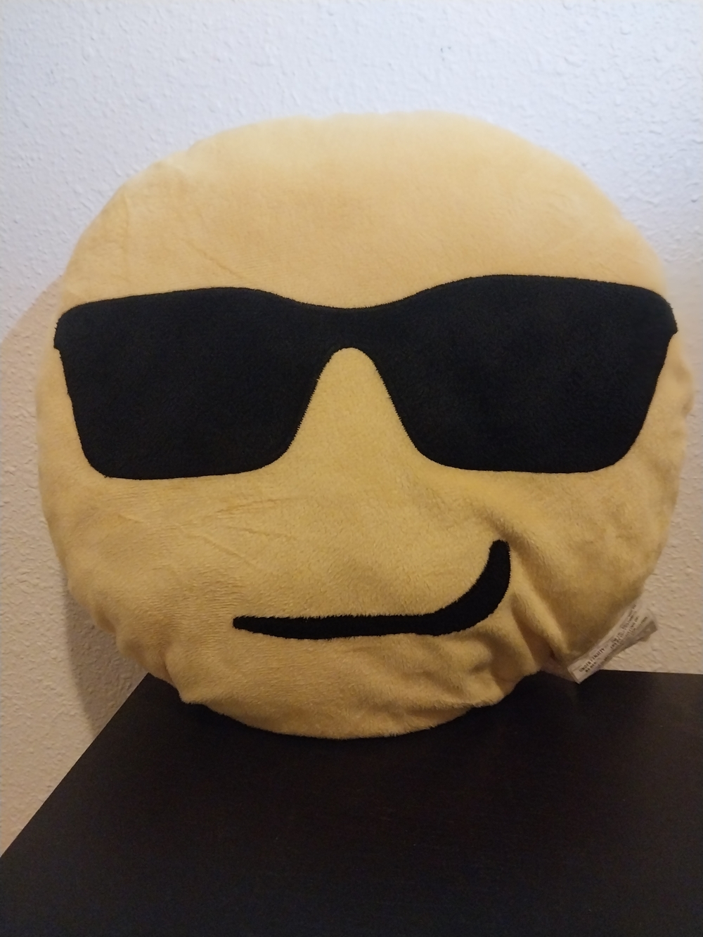 Cool Sunglasses Emoji Plush Pillow - Yellow